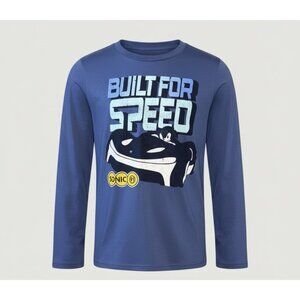 NEW Boy's Youth Sonic The Hedgehog Long Sleeve Shirt L “Built For Speed”